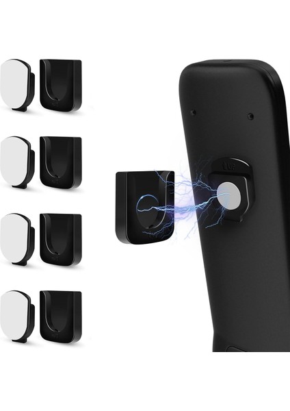 Manyetik Uzaktan Kumanda Tutucu Duvar Montajı, 4 Çift Uzaktan Kumanda Düzenleyici Saklama Kendinden Yapışkanlı Tv Uzaktan Kumandası Siyah (Yurt Dışından) fiyatları