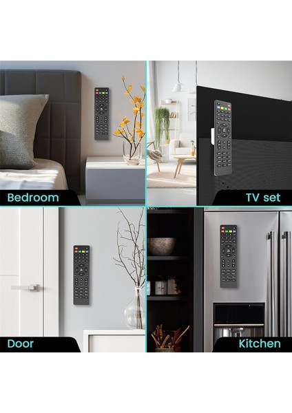Manyetik Uzaktan Kumanda Tutucu Duvar Montajı, 4 Çift Uzaktan Kumanda Düzenleyici Saklama Kendinden Yapışkanlı Tv Uzaktan Kumandası Siyah (Yurt Dışından) indirimleri