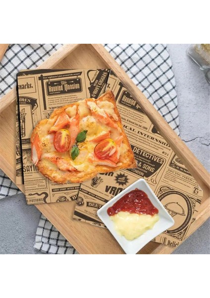 200 Adet Ingilizce Gazete Yağlı Kağıt Aperatif Kağıt Yağ Emici Kağıt Patates Kızartması Sandviç Ambalaj Kağıdı, Sarı (Yurt Dışından) fiyatları