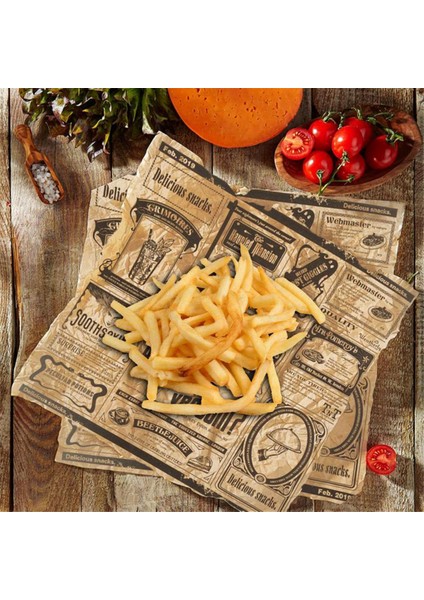 200 Adet Ingilizce Gazete Yağlı Kağıt Aperatif Kağıt Yağ Emici Kağıt Patates Kızartması Sandviç Ambalaj Kağıdı, Sarı (Yurt Dışından) fırsatları