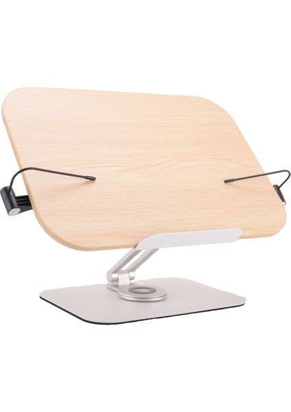 Okuma Için Kitap Standı, 360° Dönebilen Taban ve Sayfa Klipsli Ayarlanabilir Braket, Katlanabilir Masaüstü (Yurt Dışından) modelleri