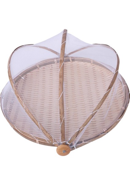 El Yapımı Bambu Dokuma Hata Geçirmez Hasır Sepet Toz Geçirmez Piknik Meyve Tepsisi Gıda Ekmek Yemekleri Kapaklı Gazlı Bez Panier Osier (Yurt Dışından)