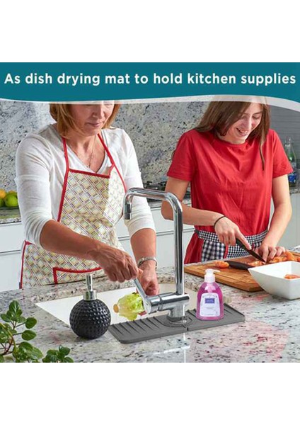 Mutfak Silikon Musluk Matı Emici Mat Lavabo Sıçrama Koruyucu Drenaj Pedi Ayarlanabilir Yuvarlak Ağız Tezgah Koruyucu Siyah (Yurt Dışından) fırsatları