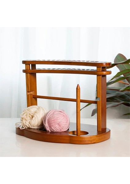 El Yapımı Ahşap Iplik Dağıtıcısı Iplik Dağıtıcısı Verimli Iplik Depolaması Için Büyük Kapasiteli Çift Katmanlı Iplik Topu Tutucusu (Yurt Dışından) fırsatları