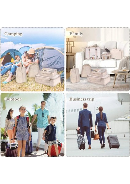 8 Adet Seyahat Çeşitliliği Saklama Çantaları Kapasite Bagaj Saklama Çantaları Kare Giysiler Iç Çamaşırı Kozmetik Seyahat Paketleme Için, B (Yurt Dışından) indirimleri