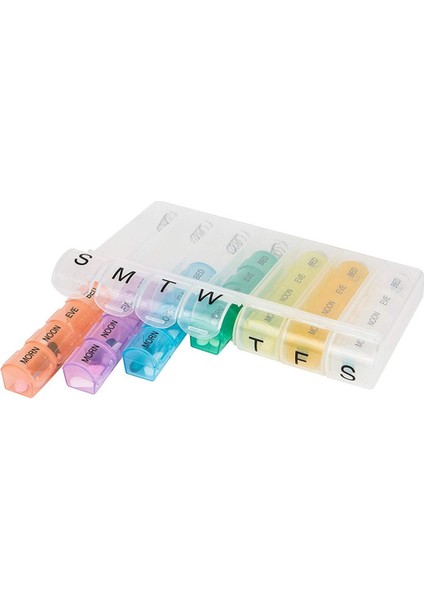Taşınabilir Haftalık 7 Günlük Basmalı Düğmeli Hap Tutucu Seyahat (Yurt Dışından) modelleri