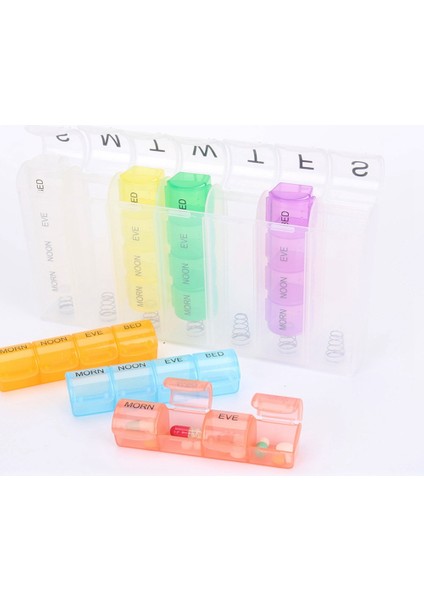 Taşınabilir Haftalık 7 Günlük Basmalı Düğmeli Hap Tutucu Seyahat (Yurt Dışından) indirimleri