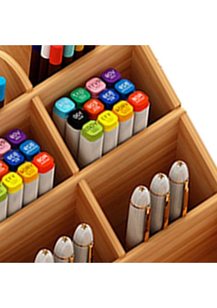 Masaüstü Düzenleyici, Ahşap Kalemlik Saklama Kutusu, Yaratıcı ve Şık Çok Bölmeli Kalemlik Ofis Masaüstü Rafı (Yurt Dışından) indirimleri