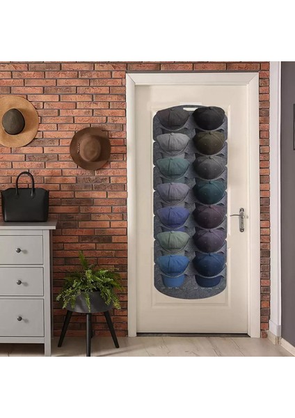 Keçe Şapka Depolama Rafı Kapak Tutucu Duvar Çanta Klipsi Seyahat Kapağı Organizatör Duvara Montaj Şapka Rafları (Yurt Dışından) fırsatları