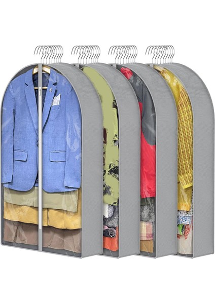 4 Adet 40 Inç Giysi Çantası, 6,5 Inç Körüklü, Güve Geçirmez Giysi Çantaları, Saklama Asma, Giysi Çantası (Yurt Dışından)
