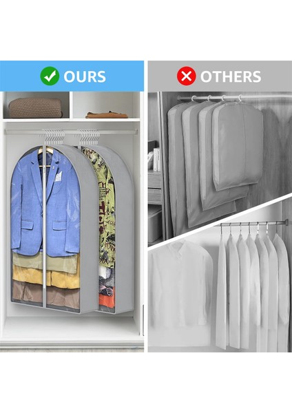 4 Adet 40 Inç Giysi Çantası, 6,5 Inç Körüklü, Güve Geçirmez Giysi Çantaları, Saklama Asma, Giysi Çantası (Yurt Dışından) fırsatları