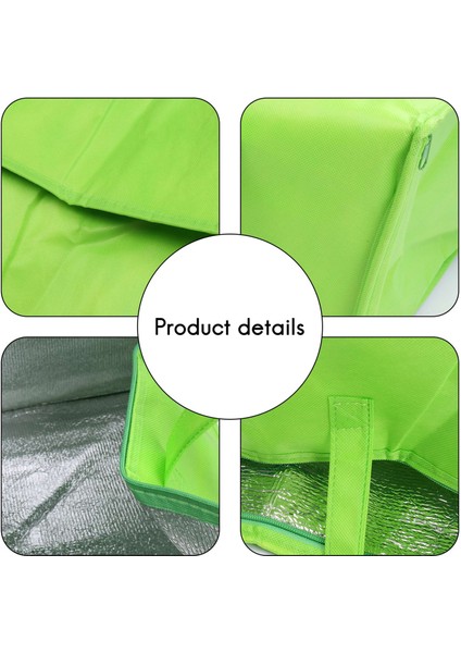 Katlanabilir Büyük Soğutucu Çanta Taşınabilir Gıda Kek Yalıtımlı Çanta Alüminyum Folyo Termal Kutu Su Geçirmez Buz Paketi Öğle Yemeği Kutusu Teslimat Çantası Yeşil (Yurt Dışından) indirimleri