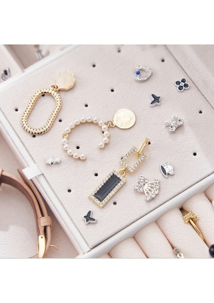 Taşınabilir Mücevher Kutusu Mücevher Kutusu Saklama Kutusu Küpe, Kolye, Yüzük Hediyeleri Genç Kızlar Kadınlar Için(B) (Yurt Dışından) indirimleri