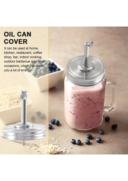 2 Parça Kavanoz Yağ Dağıtıcı Kapağı Yağ Dökme Ağzı Dağıtıcı Kapağı Düzenli Ağız Yağı Dökme Kapağı Kapaklı Mason Kavanozla Uyumlu (Yurt Dışından) indirimleri