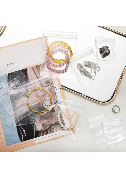 200 Adet Plastik Mücevher Çantası Setleri, 100 Saklama Çantası ve 100 Kararma Önleyici Şerit (2 Boyut) (Yurt Dışından) fırsatları