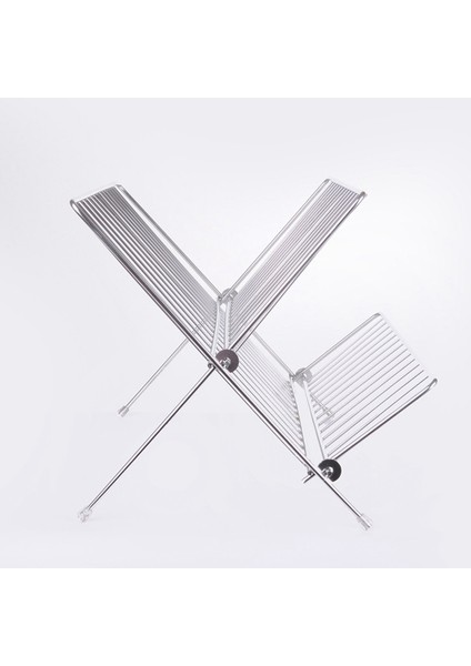 Mutfak Katlanır x Şekilli Drenaj Rafı Çift Katmanlı Ferforje Kase Rafı Kurutma Kase ve Plaka Organizatör Rafı (Yurt Dışından) fırsatları