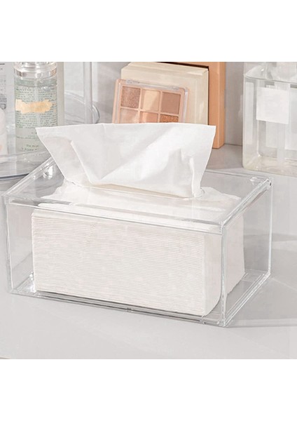 Ofis, Ev Banyo Restoran Lavabo Günleri Için Akrilik Doku Kutusu Dikdörtgen Şeffaf Doku Kutusu (Yurt Dışından) fiyatları