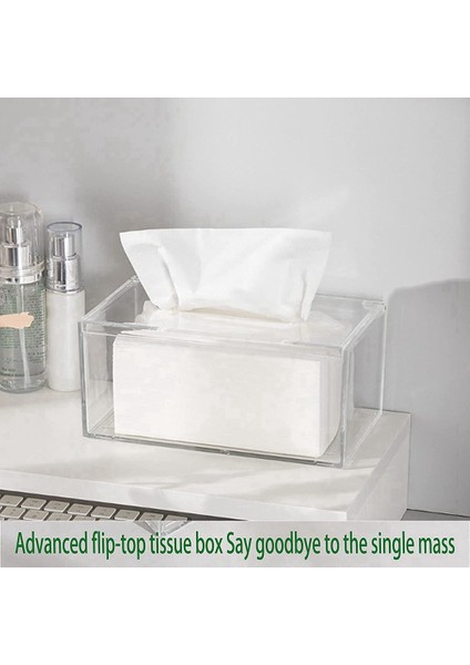 Ofis, Ev Banyo Restoran Lavabo Günleri Için Akrilik Doku Kutusu Dikdörtgen Şeffaf Doku Kutusu (Yurt Dışından) modelleri