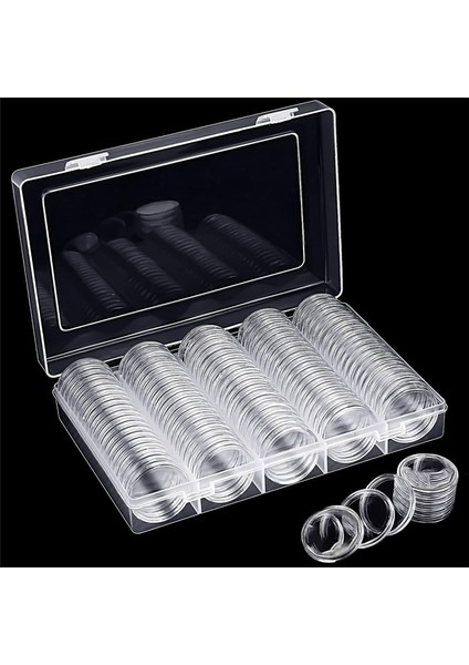 30 mm Madeni Para Kapsülleri Yuvarlak Plastik Madeni Para Tutucu Kutusu ve Madeni Para Toplama Malzemeleri Için Depolama Düzenleyici Kutu (4 Paket) (Yurt Dışından) fiyatları