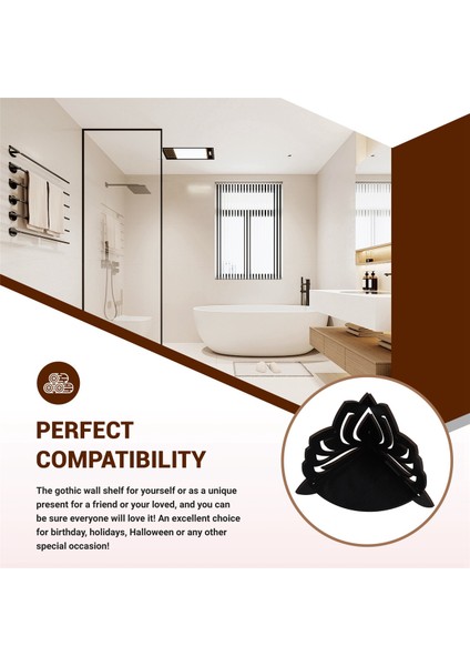 Lotus Yüzen Köşe Rafı Gotik Cadılar Bayramı Dekorasyonu Duvar Askılı Raf Kristal Sergileme Rafı Ev Duvar Dekoru (Yurt Dışından) indirimleri