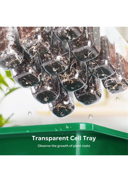 Tohum Başlatma Tepsisi, Fide Başlatma Tepsisi Bitki Başlatma Kiti Mini Sera Çimlenme Kiti Tohum Yetiştirme Için, 12 Adet (Yurt Dışından) fırsatları