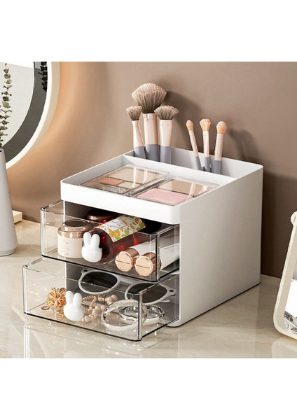 Masaüstü Saklama Kutusu Tüp Şeffaf Çekmece Tavşan Saklama Kutusu Çocuk ve Öğrenci Ofisi Masaüstü Süsleri Pembe (Yurt Dışından) fırsatları