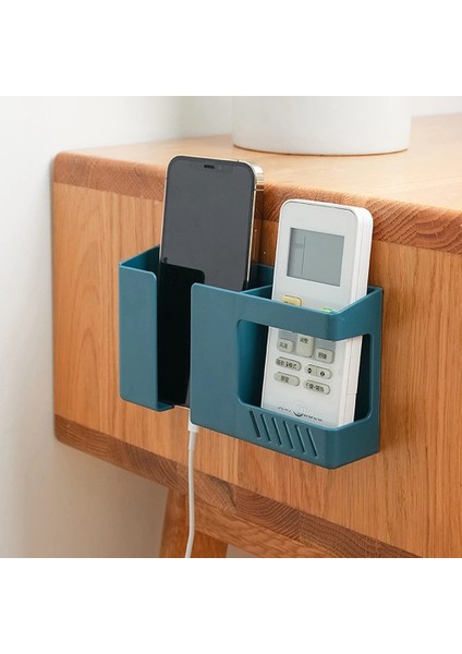 Çok Işlevli Duvara Monte Saklama Kutusu Delgeçsiz Cep Telefonu Uzaktan Kumanda Depolama Rafı Banyo Depolama Rafı -3 (Yurt Dışından) fiyatları