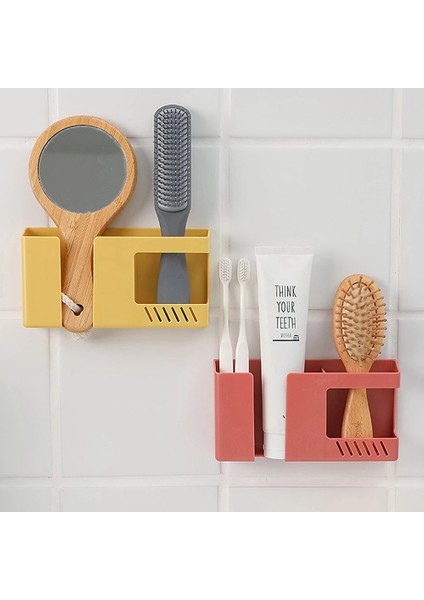 Çok Işlevli Duvara Monte Saklama Kutusu Delgeçsiz Cep Telefonu Uzaktan Kumanda Depolama Rafı Banyo Depolama Rafı -3 (Yurt Dışından) modelleri