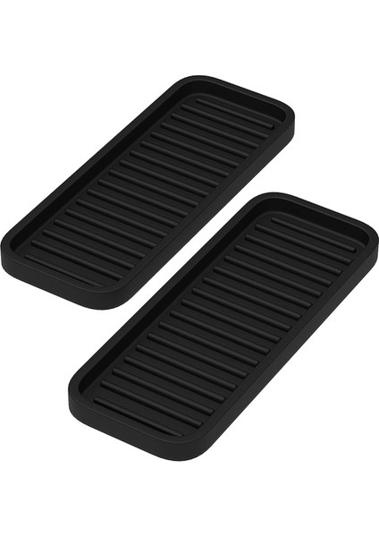 2 Adet Mutfak Silikon Lavabo Tutucu Sabunluk Tezgah Tepsisi Banyo Duş Şampuan Şişesi Depolama Tepsisi Drenaj Pedi (Yurt Dışından)