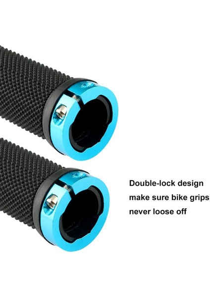 Bisiklet Tutacakları, Alüminyum Çift Kilitli Bisiklet Tutacakları, Dağ Bisikleti Gidonu Kauçuk Bisiklet Tutacak Koruyucusu - Mavi (Yurt Dışından) modelleri