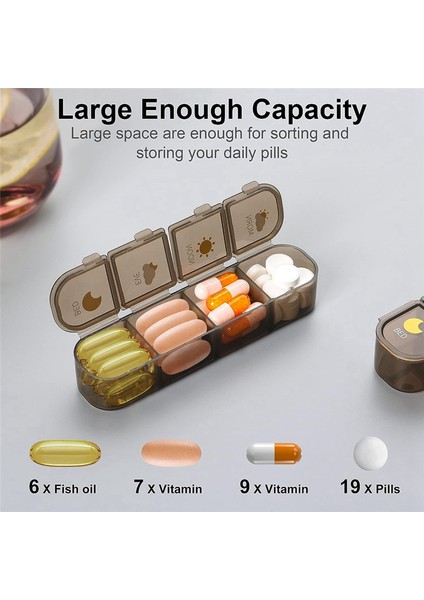 Günde 4 Kez Hap Düzenleyici, Günde 4 Kez 7 Günlük Hap Kutusu (Yurt Dışından) fırsatları