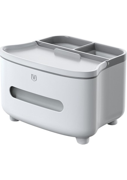 Çok Işlevli Yaratıcılar Cep Telefonu Yuvalı Mendil Kutusu Tutucu Dekorasyon Mendil Tutucu Ev, Beyaz (Yurt Dışından)