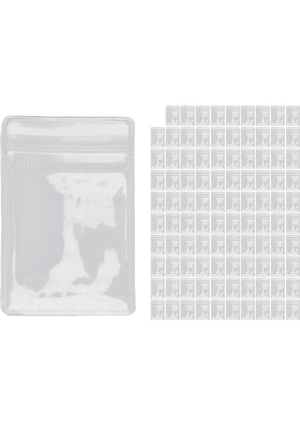 Şeffaf Mücevher Saklama Kitabı Anti Oksidasyon Mücevher Saklama Düzenleyici Çanta (100 Adet Fermuarlı Kapatma Çantaları) (Yurt Dışından)