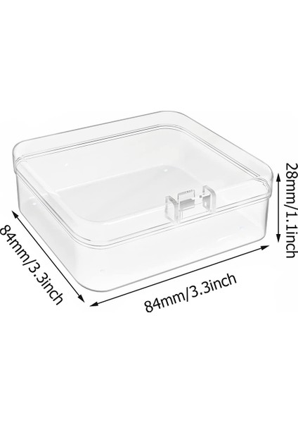 24 Adet Mini Plastik Saklama Kapları Kutusu, 3,3x3,3 Inç Boş Menteşeli Kutu, Mücevher, Donanım, Oyun Parçaları, El Sanatları Için (Yurt Dışından) fiyatları
