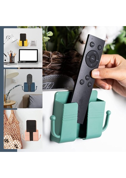 Duvara Monte Uzaktan Kumanda Tutucu Saklama Kutusu Kancalı, Şarj Cihazı Priz Adaptörü Soket Standı (Yurt Dışından) indirimleri