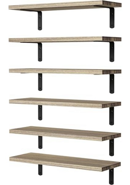 Yüzen Raflar, Duvar Dekoru Için Ahşap Yüzen Raflar, Depolama Için Duvara Monte Yüzen Banyo Rafı Açık Kahverengi (Yurt Dışından)