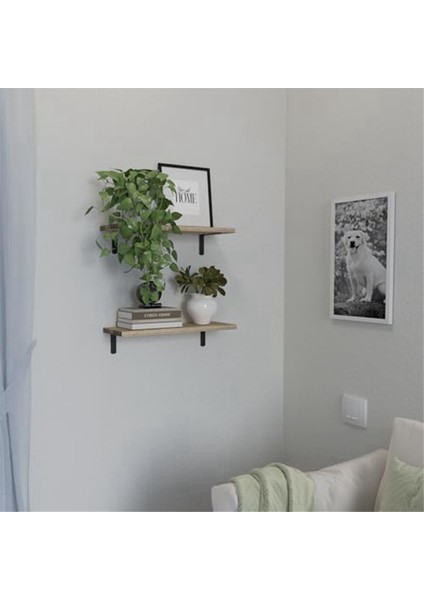 Yüzen Raflar, Duvar Dekoru Için Ahşap Yüzen Raflar, Depolama Için Duvara Monte Yüzen Banyo Rafı Açık Kahverengi (Yurt Dışından) indirimleri