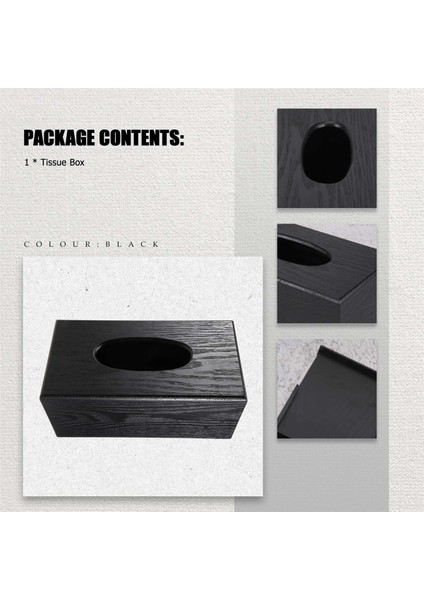 Doku Kutusu Ahşap Dikdörtgen Doku Kutusu Doğal Elegance Ahşap Doku Kutusu Oturma Odası Yatak Odası Mutfak Için (Yurt Dışından) indirimleri