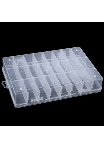 24 Bölmeli Yuva Saklama Kutusu Pratik Ayarlanabilir Plastik Kasa Boncuk Yüzükler Için Mücevher Sergileme Düzenleyici Saklama Kutusu Alet Kutusu (Yurt Dışından) fırsatları