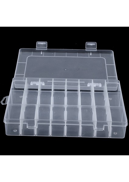 24 Bölmeli Yuva Saklama Kutusu Pratik Ayarlanabilir Plastik Kasa Boncuk Yüzükler Için Mücevher Sergileme Düzenleyici Saklama Kutusu Alet Kutusu (Yurt Dışından) indirimleri