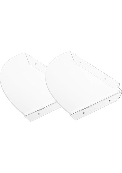 2 Adet Akrilik Köşe Raf Yüzen Duvar Depolama Raf Ekran Hoparlör Organizatör Yatak Odası Mutfak Depolama Tutucu, Şeffaf (Yurt Dışından)