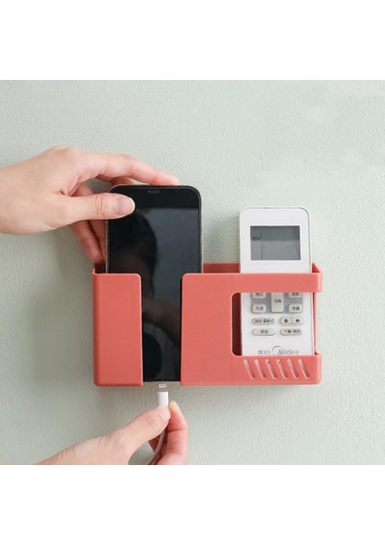 Çok Işlevli Duvara Monte Saklama Kutusu Delgeçsiz Cep Telefonu Uzaktan Kumanda Depolama Rafı Banyo Depolama Rafı -3 (Yurt Dışından) indirimleri