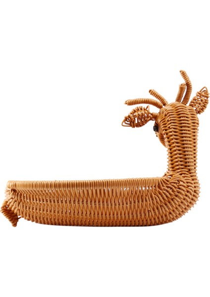 Rattan Dokuma Meyve Sepeti, Taklit Geyik Ekmek Sepeti Meyve Kaseleri Tepsi Sebze Aperatif Sepeti Yenilik Hayvan Şekilli Antik Rattan Masaüstü Dekoratif Depolama Sepeti Küçük (Yurt Dışından) fiyatları