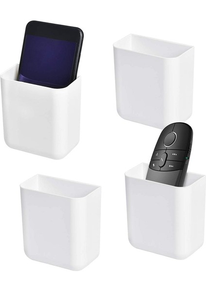 4 Paket Kendinden Yapışkanlı Düzenleyici Saklama Kutusu Uzaktan Kumanda Tutucu Medya Düzenleyici Telefon Uzaktan Kumanda Kalemi Için (Yurt Dışından)
