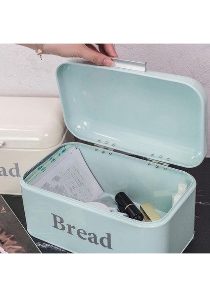 Vintage Ekmek Kutusu Dolap Demir Aperatif Kutusu Masaüstü Bitirme Toz Geçirmez Saklama Kutusu Saklama Kutusu Kaleci Gıda Mutfak Raf Dekor Beyaz (Yurt Dışından) modelleri