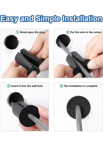 Kablo Yönlendirme Kiti, 1 Inç Duvar Deliği Için Duvar Contası, Kablo Besleme Burçları, Ethernet Kablosu Için Duvar Burcu (8 Adet) (Yurt Dışından) indirimleri