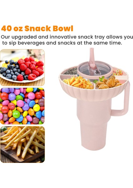 Saplı Stanleys Cup 40 Oz Atıştırmalık Kasesi Için, Saplı Stanleys Cup 40 Oz Atıştırmalık Kasesi ile Uyumludur, Yeniden Kullanılabilir B (Yurt Dışından) indirimleri