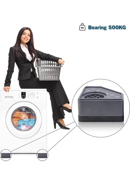 Çamaşır Makinesi Yı Kurutucu Kaideleri Için Titreşim Önleyici Pedler Kare Kauçuk Ayak Pedleri Kaideleri Çift Katlı Giyiyor (Yurt Dışından) modelleri