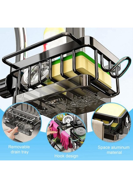 Musluk Rafı Mutfak Musluk Depolama Rafı Yuvarlak Su Borusu Lavabo Depolama Rafı Ev Drenaj Sepeti (Yurt Dışından) fiyatları
