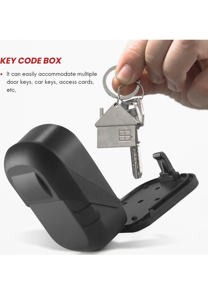 Tuş Kilidi Kutusu Duvara Montaj 4 Haneli Kombinasyon Hava Koşullarına Dayanıklı Anahtar Saklama Kilidi Kutusu, Büyük Kapasiteli Güvenlik Combo Kilit Kutusu (Yurt Dışından) indirimleri